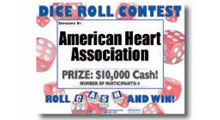 Add-on dice roll contest sign